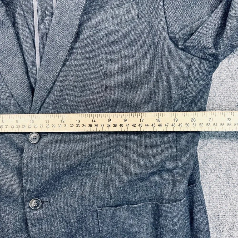 Banana Republic 44R Slim Fit Birdseye Jacket Dark Charcoal Cotton Blazer 488698